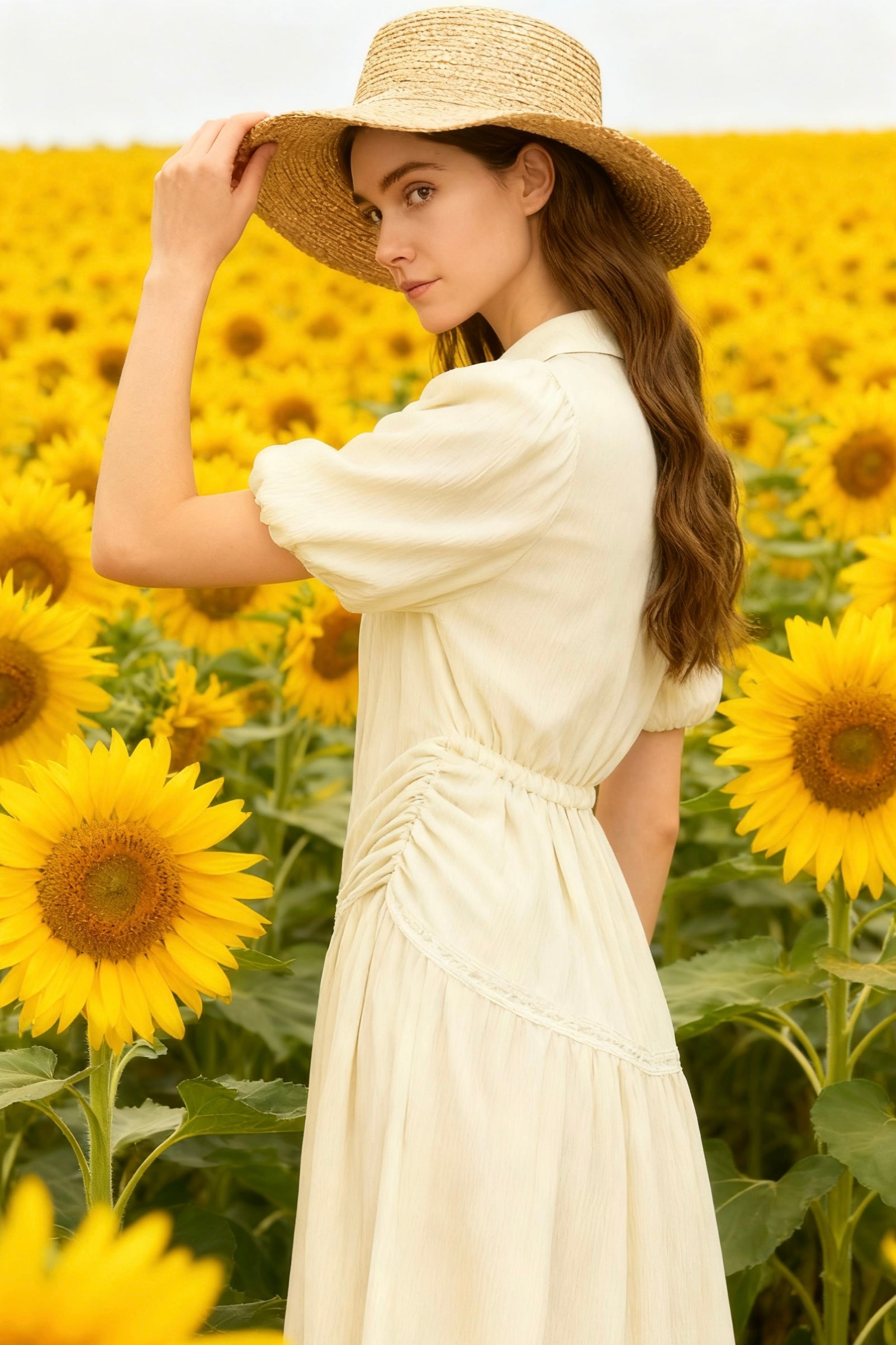 Prairie Dress with puff sleeves-4