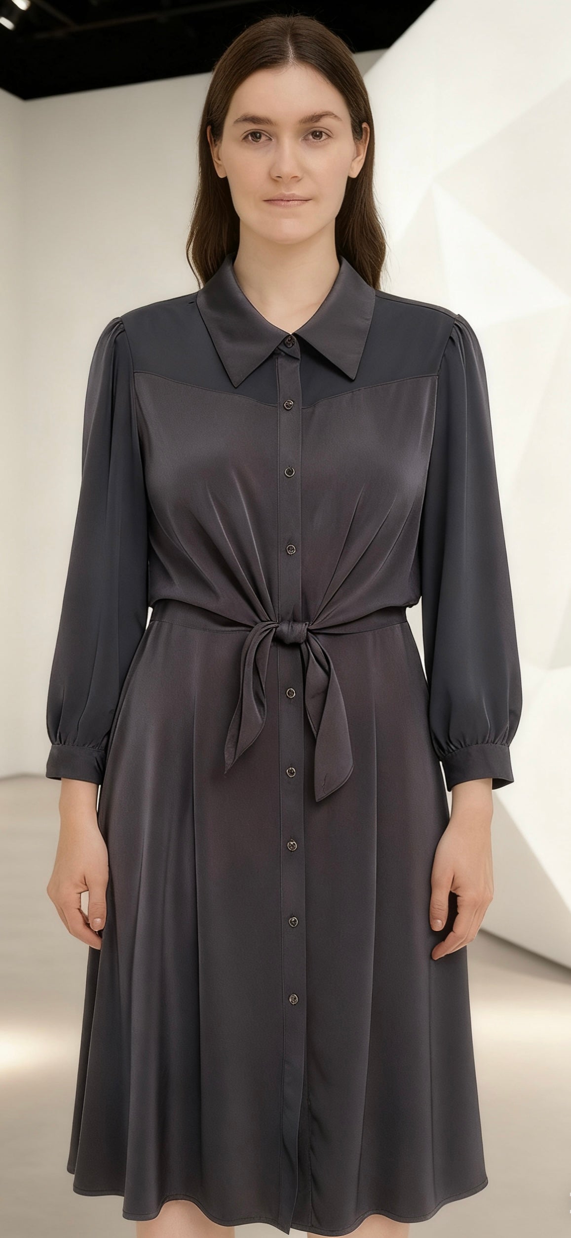 White Sleeveless Ruffled Tie-Neck Blouse-4