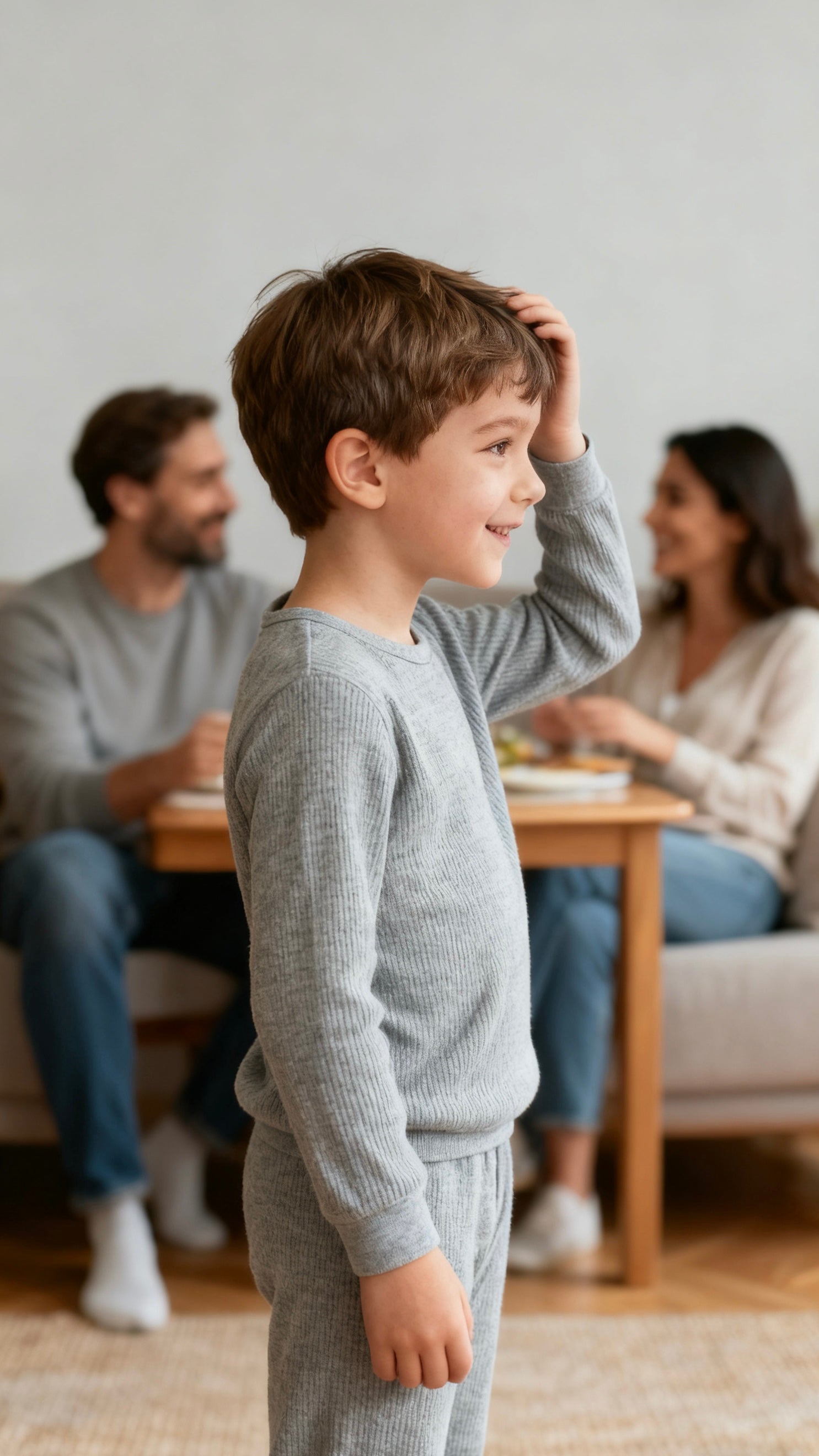 Toddler gray ribbed knit loungewear set-3