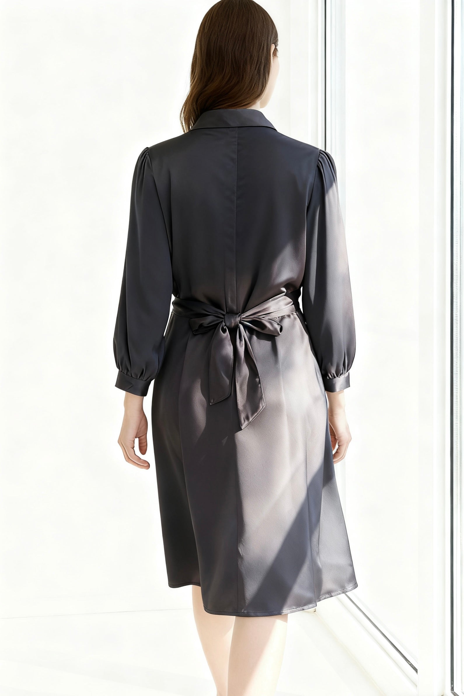 White Sleeveless Ruffled Tie-Neck Blouse-4