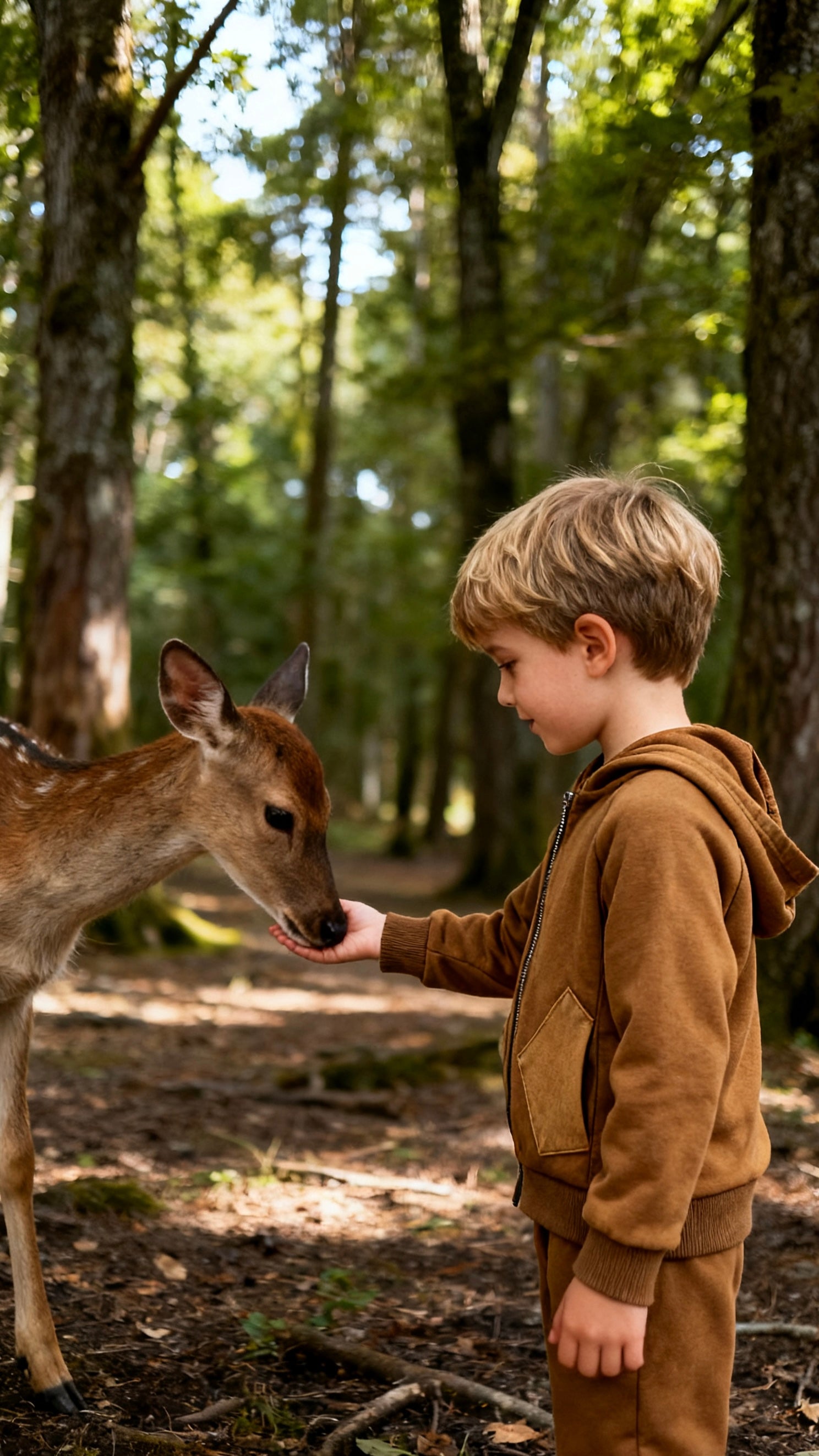 Boys' tan zip-up hoodie-2