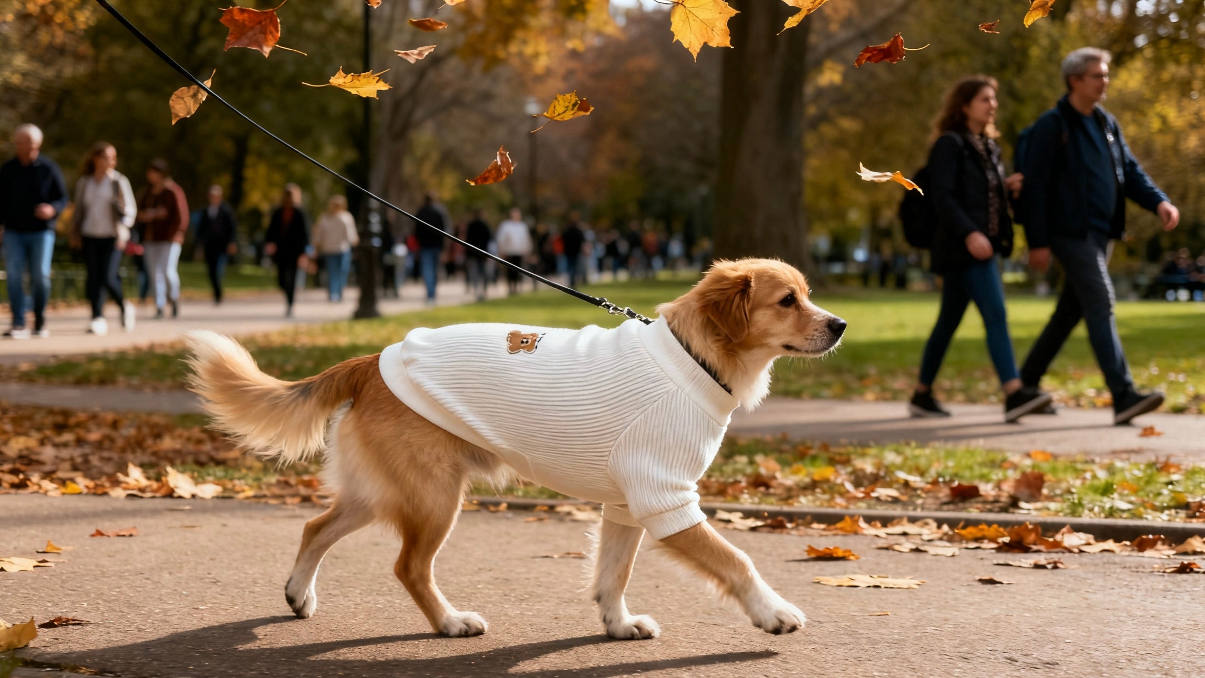 Dog ribbed sweater with patch